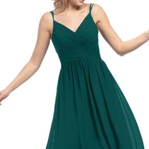 Azazie Green Long bridesmaid dress size 12 new